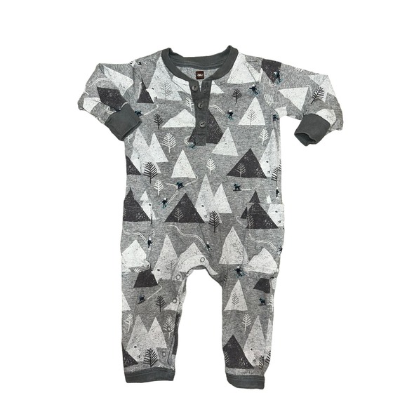 Tea Collection Romper with Pocket 6-9 months - Picture 1 of 3